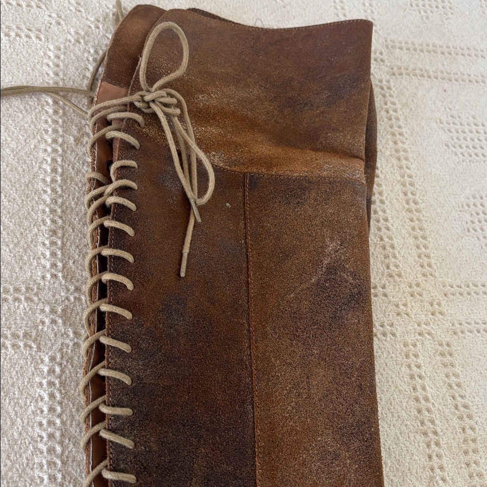 Diba True Sunset Sail Brown Leather Over the Knee Distressed Boots Size 8.5 - Picture 5 of 16